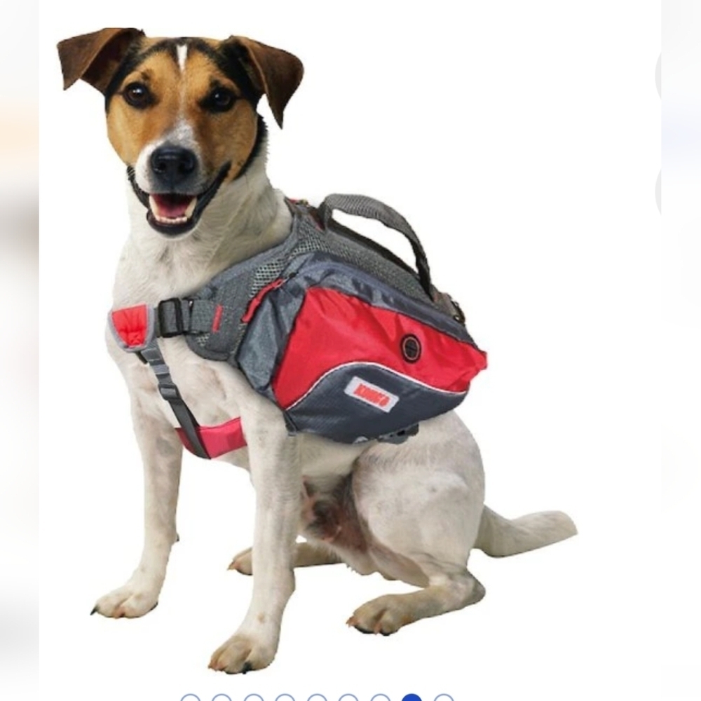 Kong Sport explorer Dog back Pack in Red/Gray/black Size S 22-27" girth.